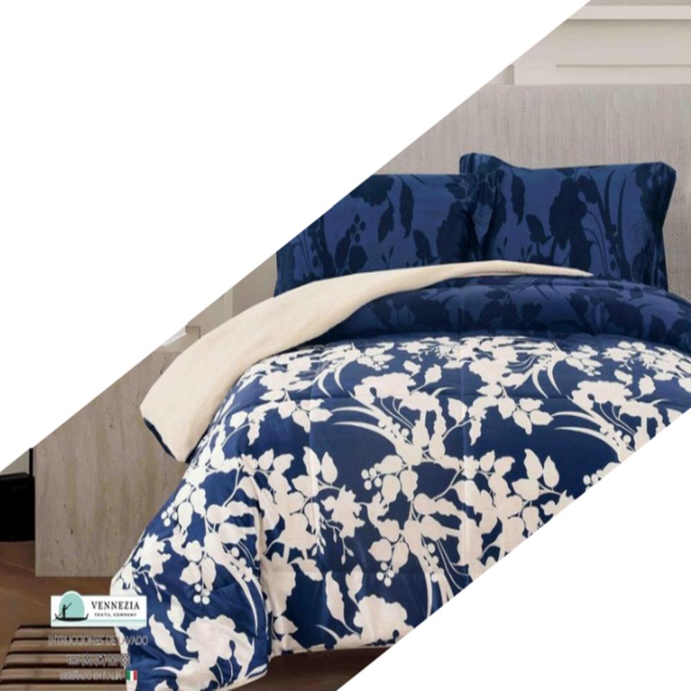 Set de Edredon 1.5 pz Patagonico Piel de Angel c/ Carnero Venezia 100% Algodón de 5 Piezas - G