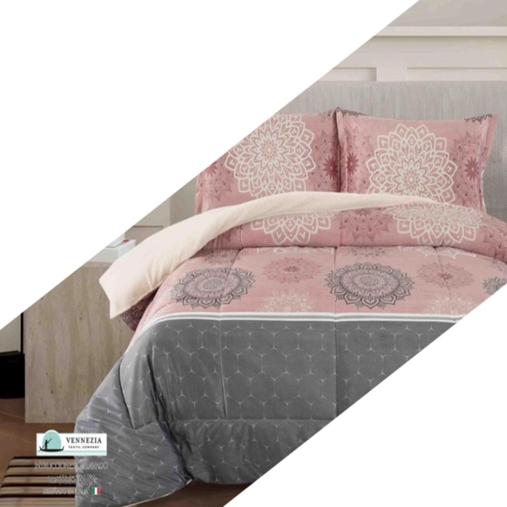 Set de Edredon 1.5 pz Patagonico Piel de Angel c/ Carnero Venezia 100% Algodón de 5 Piezas - R