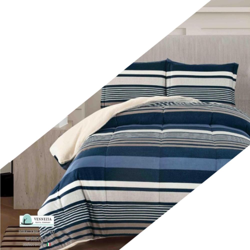 Set de Edredon Queen Patagonico Piel de Angel  c/ Carnero Venezia 100% Algodón de 5 Piezas - AB