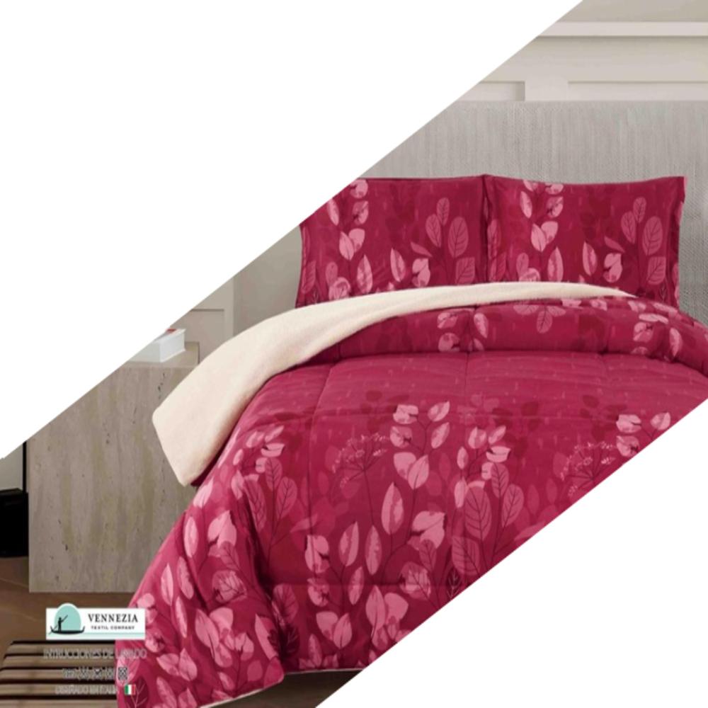 Set de Edredon Queen Patagonico Piel de Angel c/ Carnero Venezia 100% Algodón de 5 Piezas - X