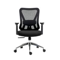 Silla de Oficina Gerencial Syncro Brazo 3D Dolfin Negro Ofideas