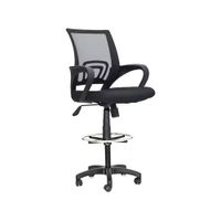 Silla Cajera Alta Atlantis Cromado Color Negro Ofideas