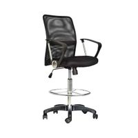 Silla Cajera Dubai Brazos Fijos Color Negro Ofideas