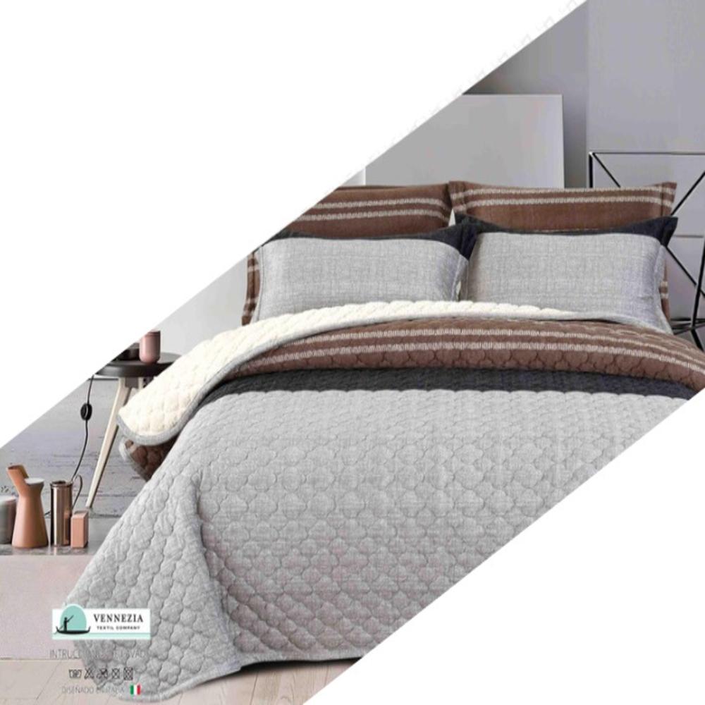 Set de Edredon 1.5 pz Patagonico Piel de Angel c/ Carnero Venezia 100% Algodón de 5 Piezas - A7