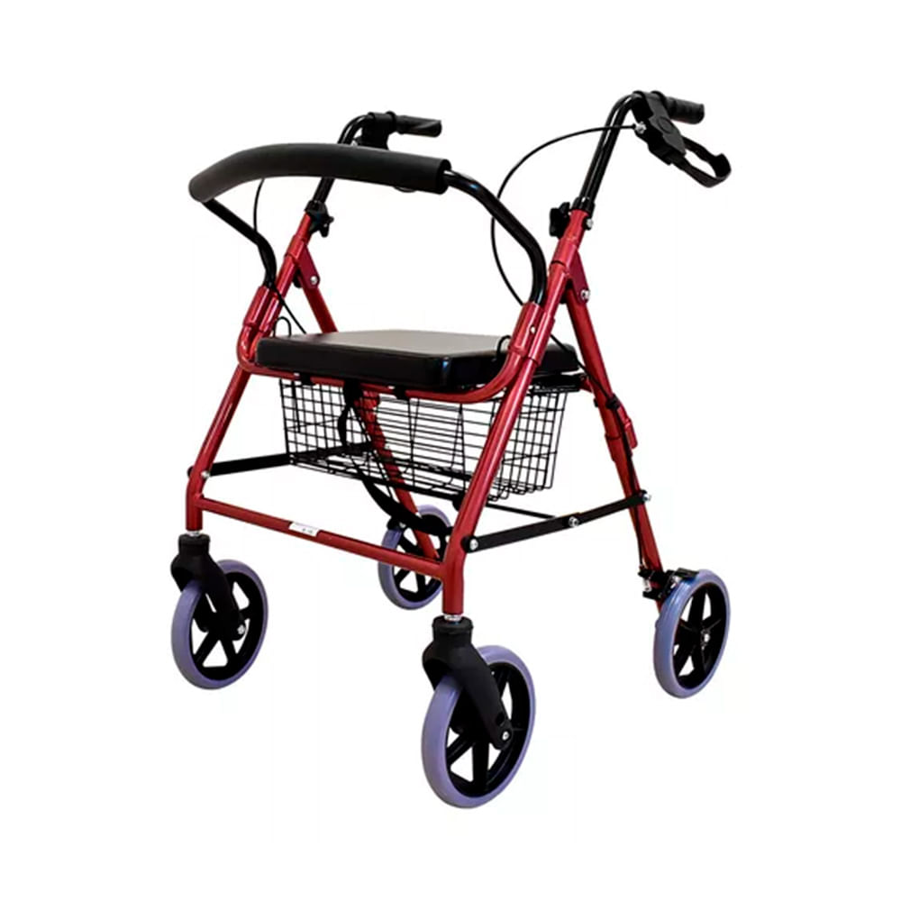 Andador con Asiento, Canastilla y Posapiés