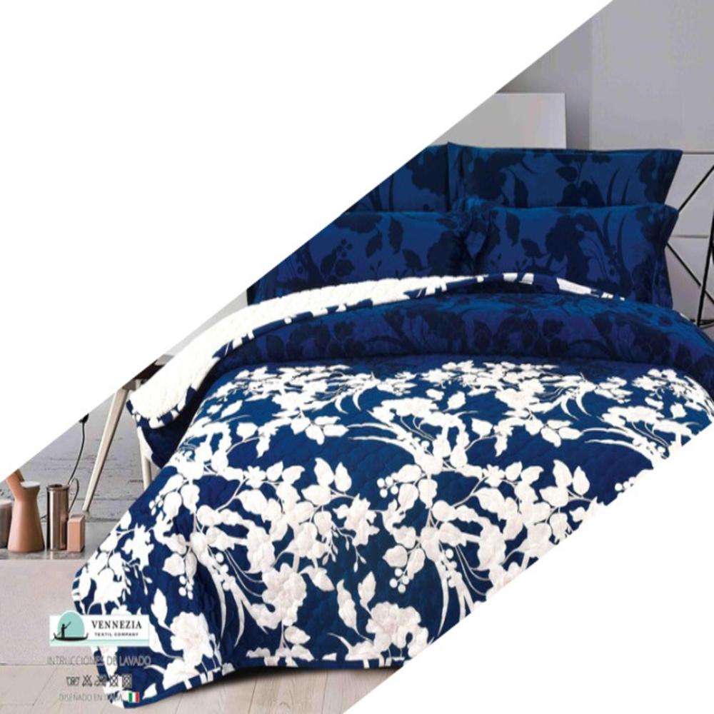 Set de Edredon Queen Patagonico Piel de Angel c/ Carnero Venezia 100% Algodón de 5 Piezas - C4