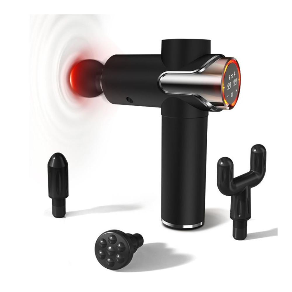 Masajeador con 4 Cabezales Digital Black