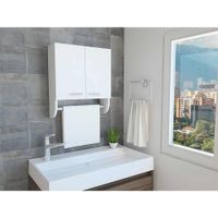 Gabinete Mueble de Baño Paula Blanco 2 Puertas y Espejo R&R MUEBLES