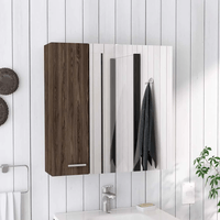 Gabinete Mueble de Baño Elba Coñac 2 Puertas y Espejo R&R MUEBLES