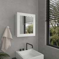 Gabinete Mueble de Baño Gala Blanco 1 Puerta y Espejo R&R MUEBLES