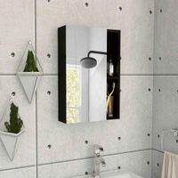 Gabinete Mueble de Baño Dacia Wengue 1 Puerta y Espejo R&R MUEBLES