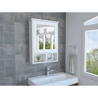 Gabinete Mueble de Baño Cataleya Blanco 1 Puerta y Espejo R&R MUEBLES