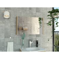 Gabinete Mueble de Baño Alessandra Duna 2 Puertas y Espejo R&R MUEBLES