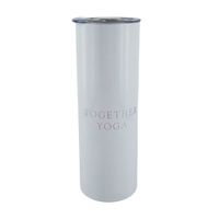 Termo de Acero Inoxidable Yoga Blanco 600ml Orange