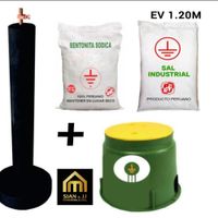 Kit pozo tierra Electrodo 1.2 MT 5-8 1 saco de sal industrial 1 saco de bentonita 1 bóveda de pvc