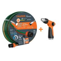 Combo Manguera de Riego 1/2"" 20 Metros y Pistola de Riego 2 funciones Truper
