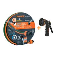 Combo Manguera de Riego 1/2"" 10 Metros y Pistola de Riego Metalica Truper