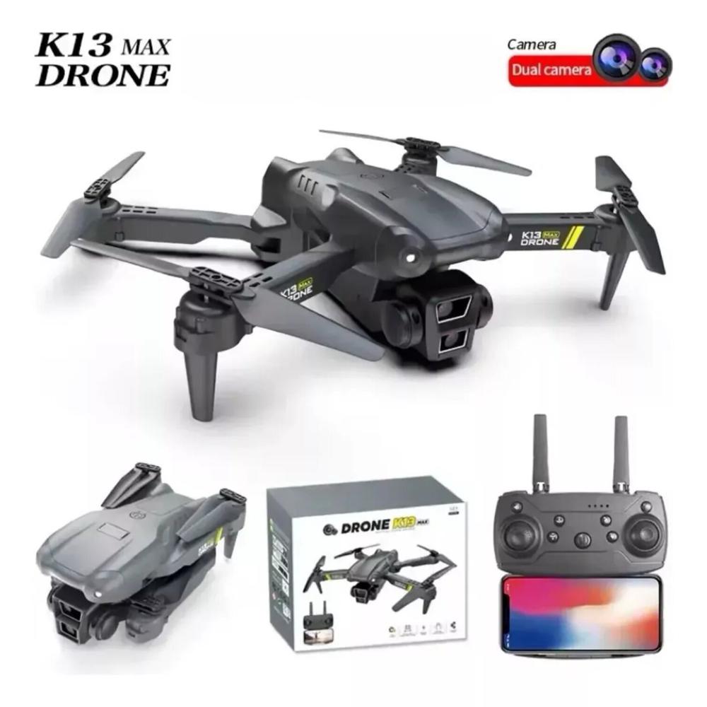 Mini Dron Profesional K13 Max con 2 Cámaras HD Estuche Negro