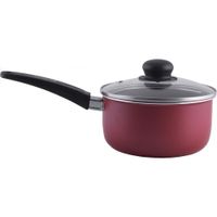 Cacerola 16 Cm Estela Antiadh. Tapa de Vidrio - Rojo 75032050