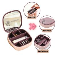 Joyero Organizador con Espejo Portátil Regalo para Mujer Multicolor