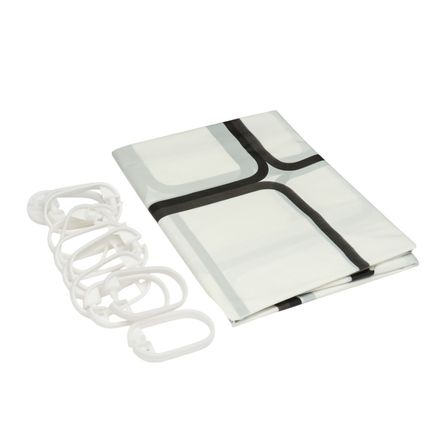 Cortina para Baño con Ganchos para Ducha 180 x 180 cm
