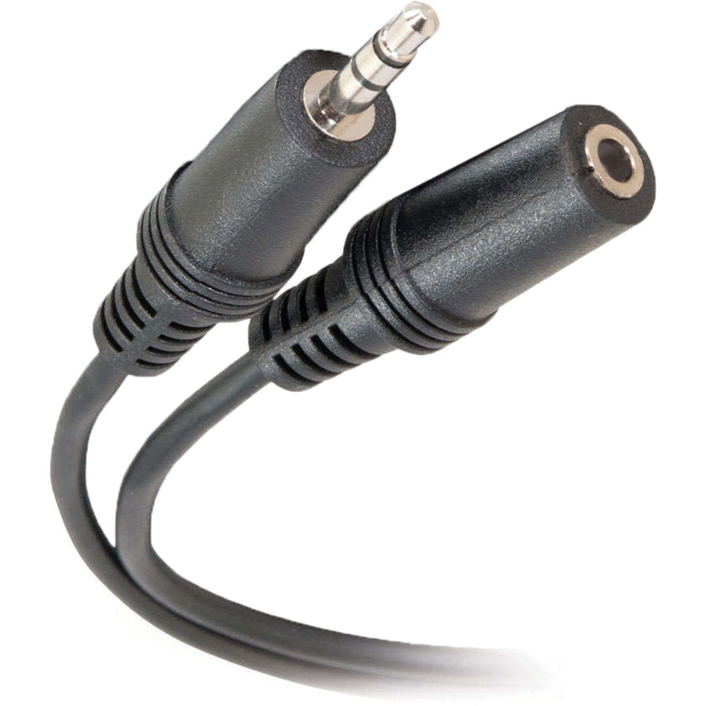 Cable de Extensión C2G 3.5mm TRS Macho a 3.5mm TRS Hembra (Negro, 1.5') - Conectores Niquelados, Ali