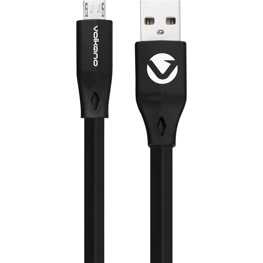 Cable Volkano Slim Series USB-A a Micro-USB (Negro, 3.9') - Conector Micro-USB Macho, Conector USB-A