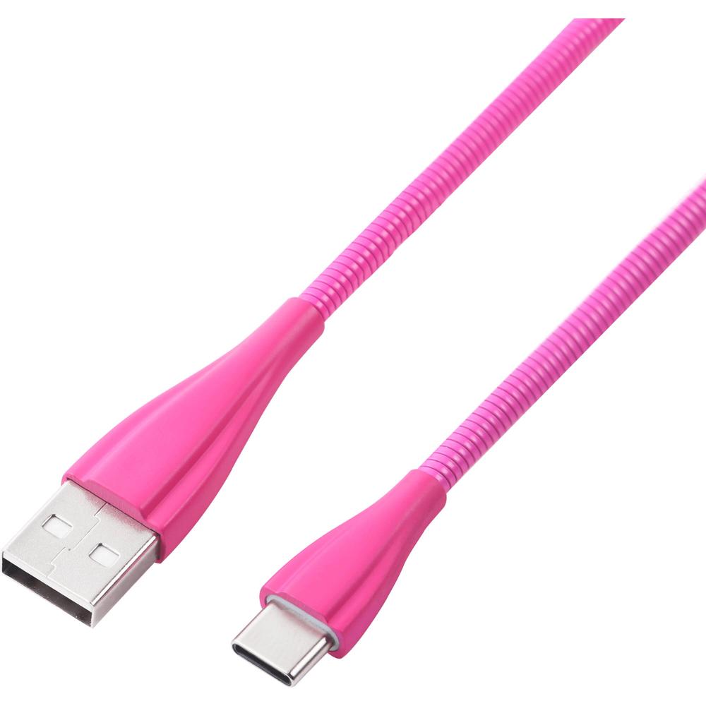 Cable Volkano Fashion Series USB Tipo A a Tipo C (5.9', Lumo Pink) - Conector Masculino, Soporta Car