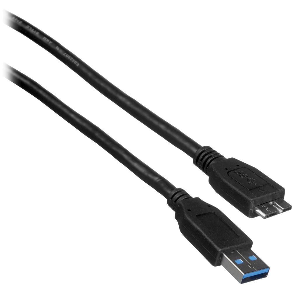 Cable USB 3.1 Gen 1 Tipo A Macho a Micro-USB Macho (Negro, 10') - Construcción de Par Trenzado Blind