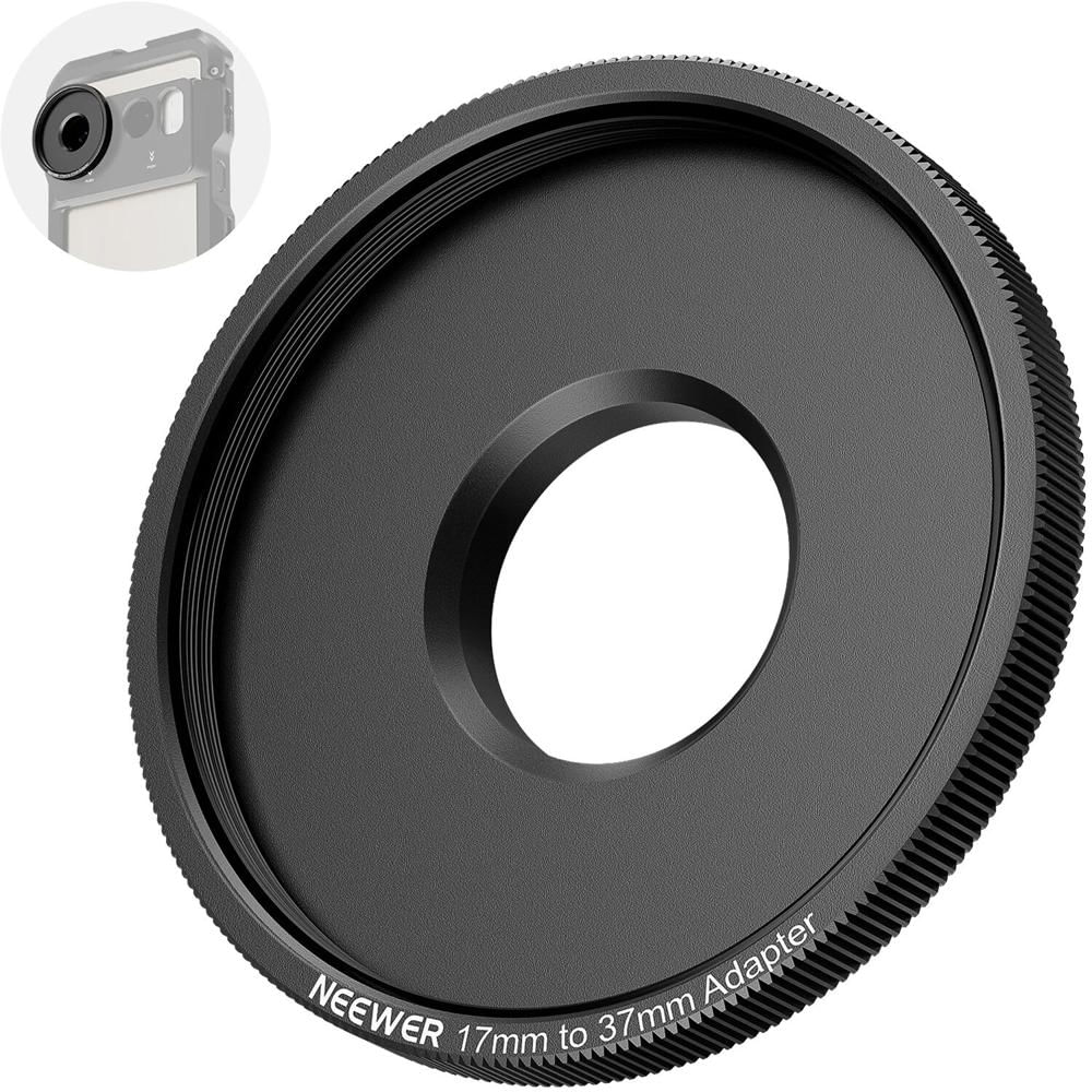 Adaptador de Filtro de Lente Neewer PA061 (17 a 37mm) - Compatible con Soportes de Teléfono de 17mm,