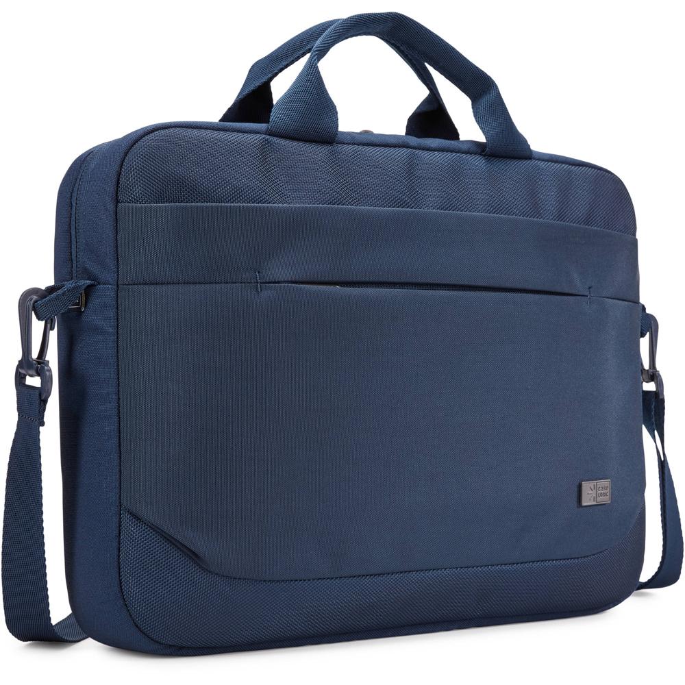 Case Logic Advantage 14"" Attaché (Azul Oscuro) - Maletín para Laptop y Tableta con Compartimentos Es