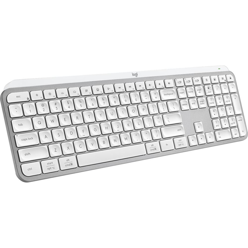 Teclado Inalámbrico Logitech MX Keys S (Gris Pálido) - Conectividad Bluetooth y Logi Bolt, Iluminaci