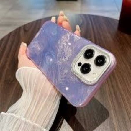 Case Moket 3D para Iphone 16 Pro Max Morado