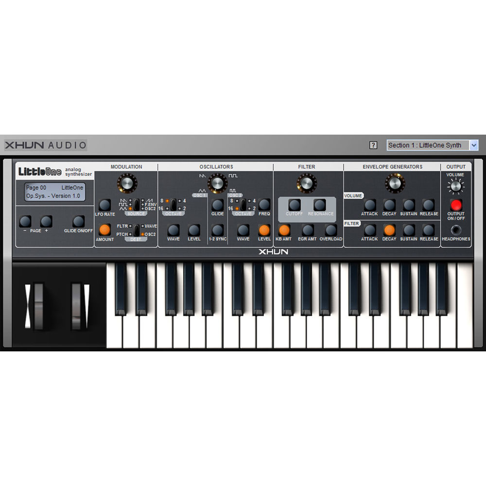 XHUN Audio LittleOne - Sintetizador Virtual de Modelado Analógico (Descarga) - Emulación Legendaria,