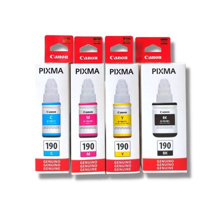 KIT DE 4 TINTAS CANON GI-190 KIT DE 4 TINTAS CANON GI-190
