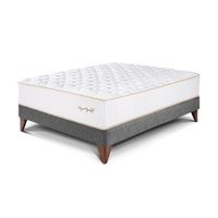 Cama Europea Royal Elizabeth 1.5 plazas Gris Paraiso