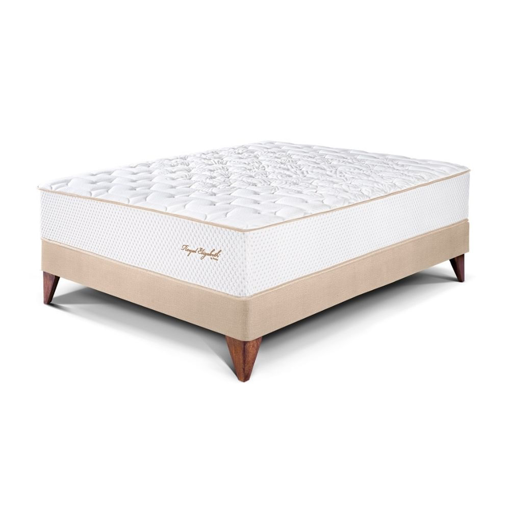 Cama Europea Royal Elizabeth 2 plazas Champagne Paraiso