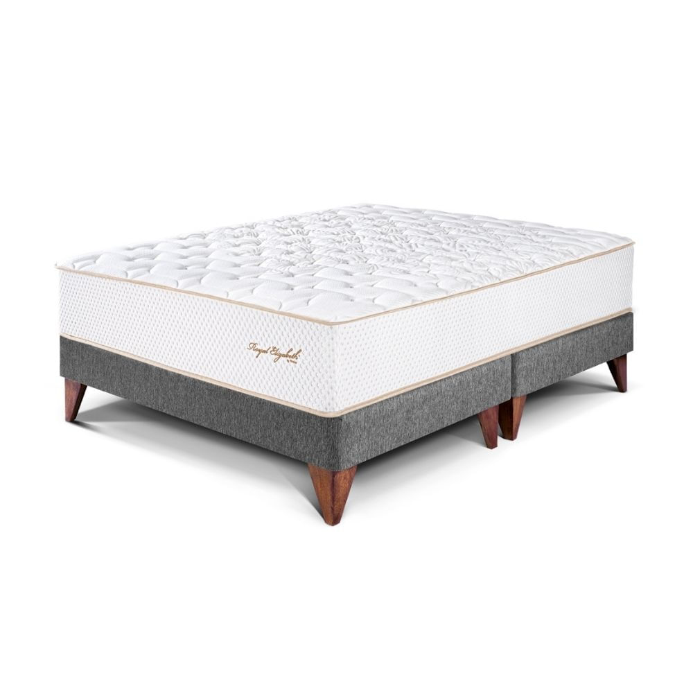 Cama Europea Royal Elizabeth Queen Gris Paraiso