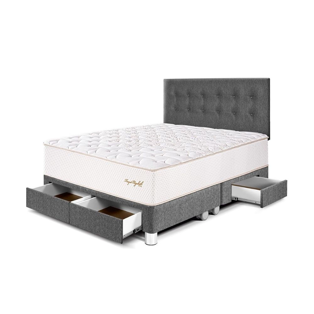 Dormitorio Royal Elizabeth Con Cajones Queen Gris Paraiso