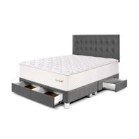 Dormitorio Royal Elizabeth Con Cajones King Gris Paraiso