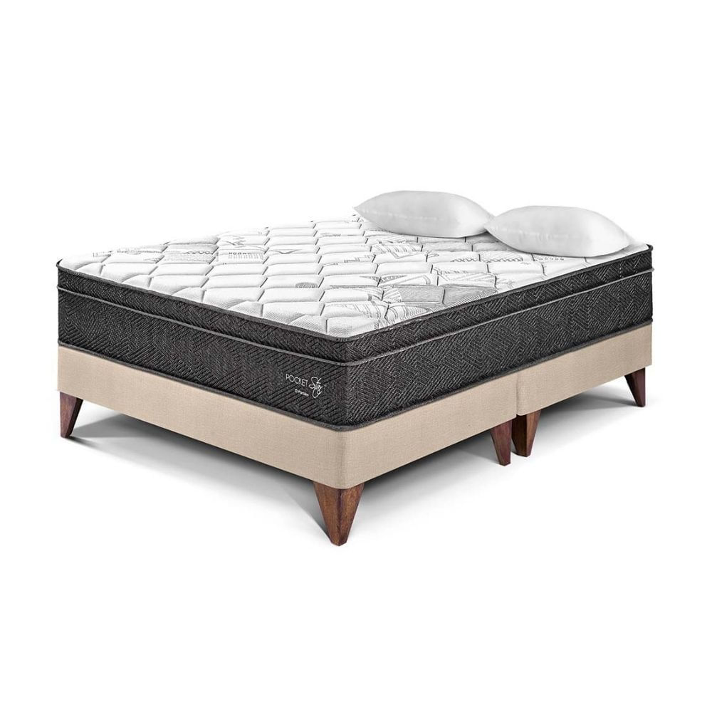 Cama Europea Pocket Star Queen Champagne Paraiso