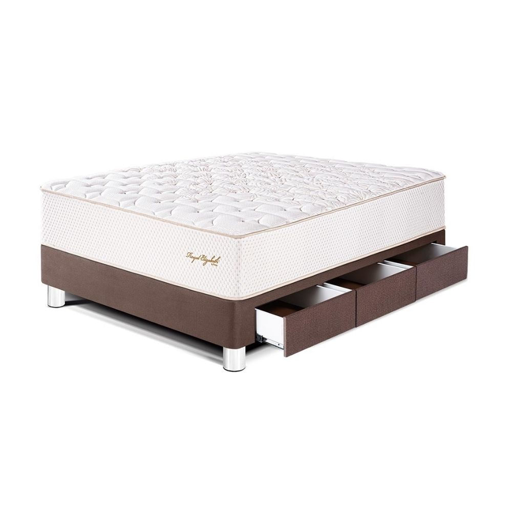 Cama Royal Elizabeth Cajones 1.5 plazas Chocolate Paraiso
