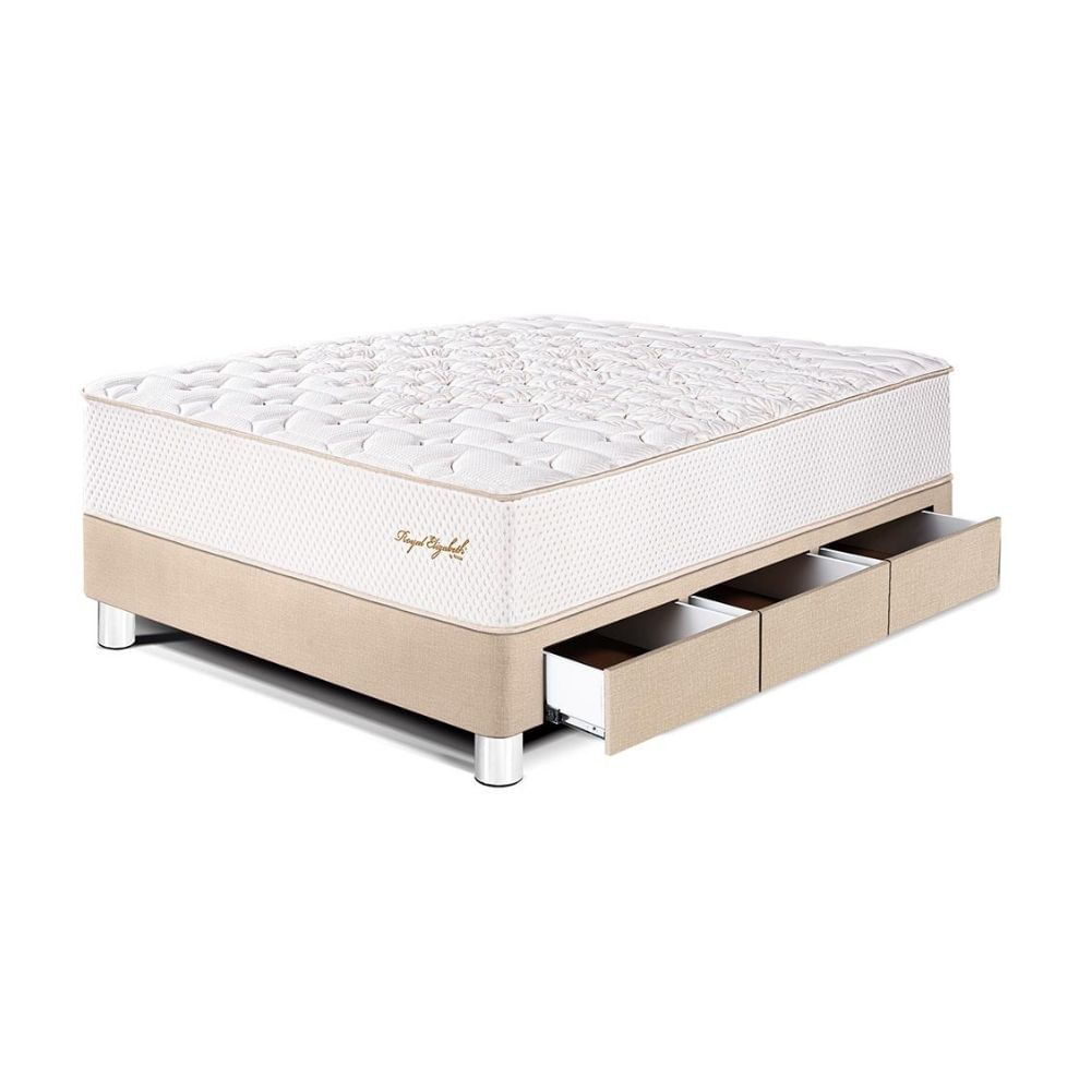Cama Royal Elizabeth Cajones 1.5 plazas Champagne Paraiso