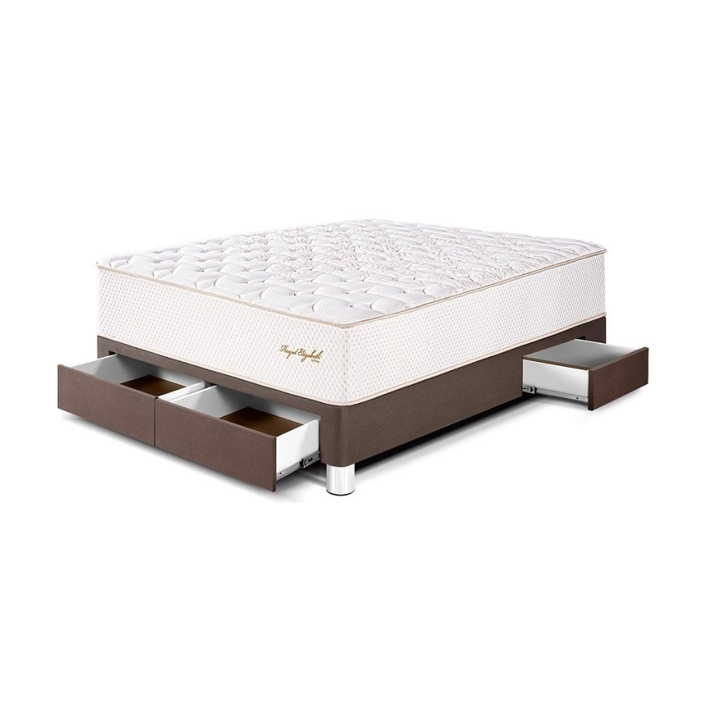Cama Royal Elizabeth Cajones 2 plazas Chocolate Paraiso