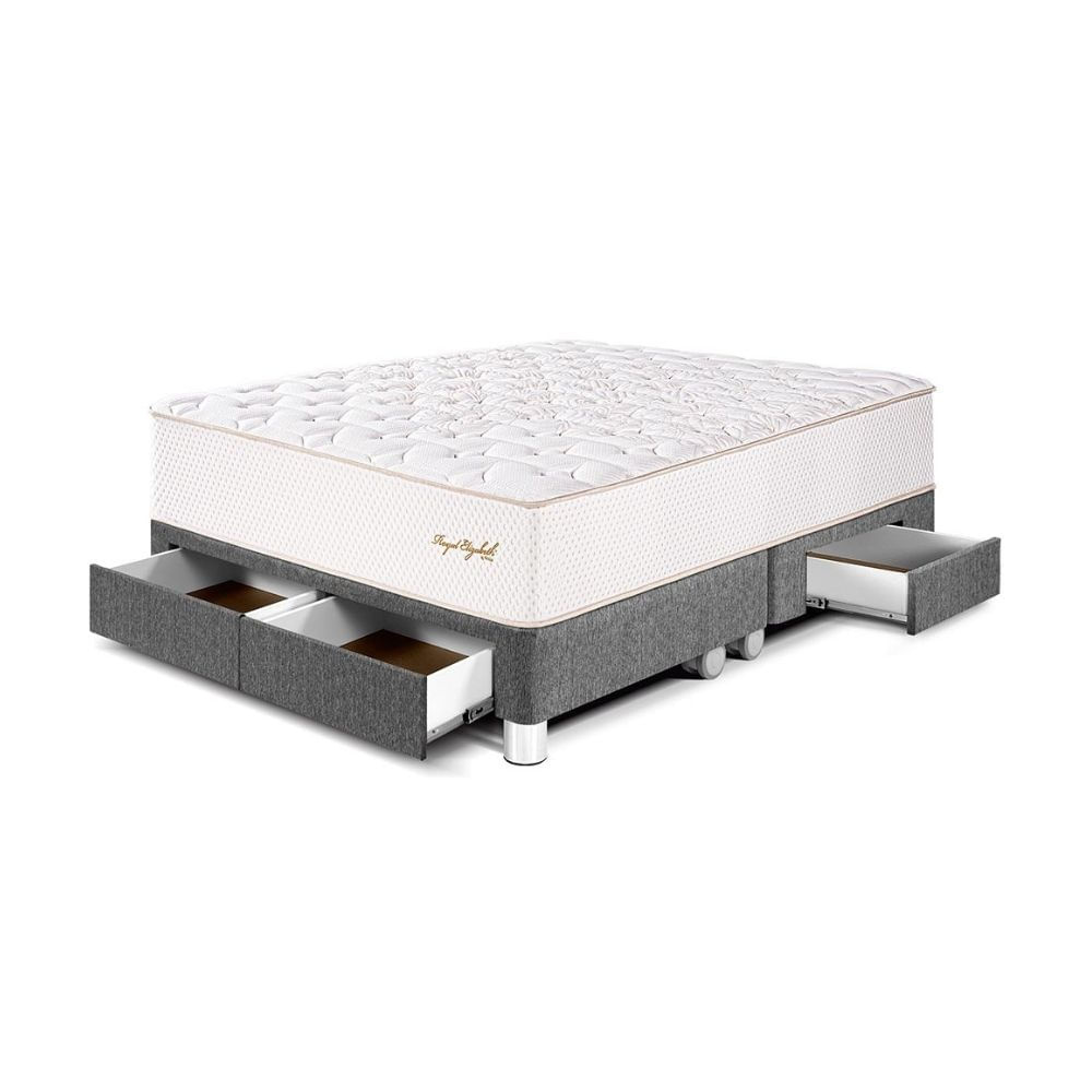 Cama Royal Elizabeth Cajones King Gris Paraiso