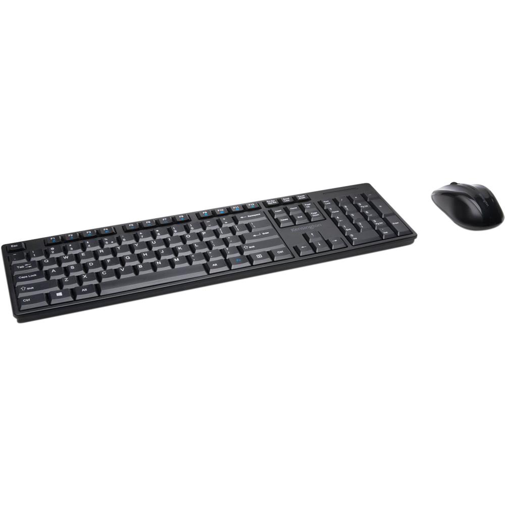 Kensington Pro Fit Conjunto de Escritorio Inalámbrico de Bajo Perfil: Teclado Bajo, Ratón Ambidiestr