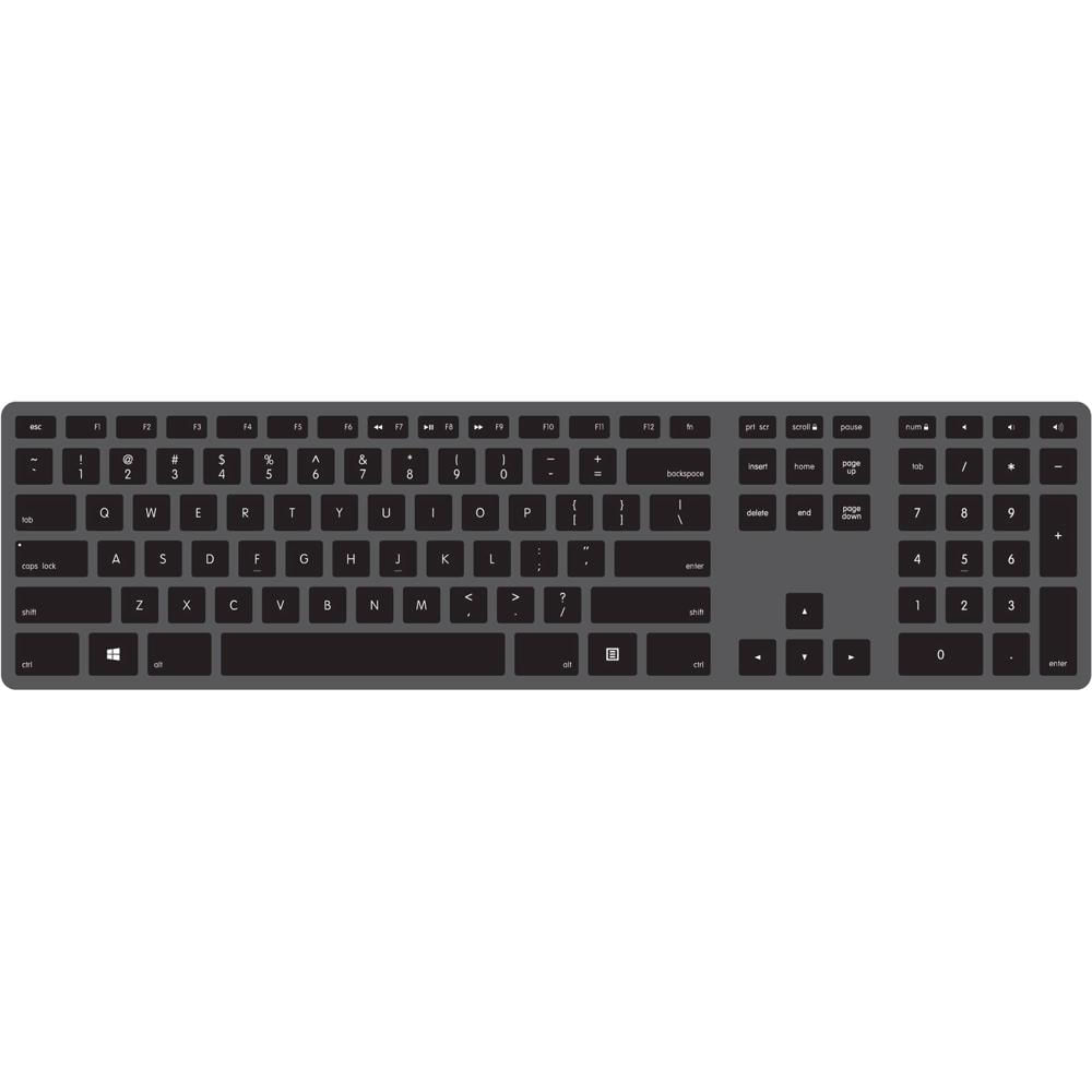 Teclado Matias RGB Retroiluminado con Conexión USB por Cable para PC (Negro) - Teclas de Tijera, Ilu