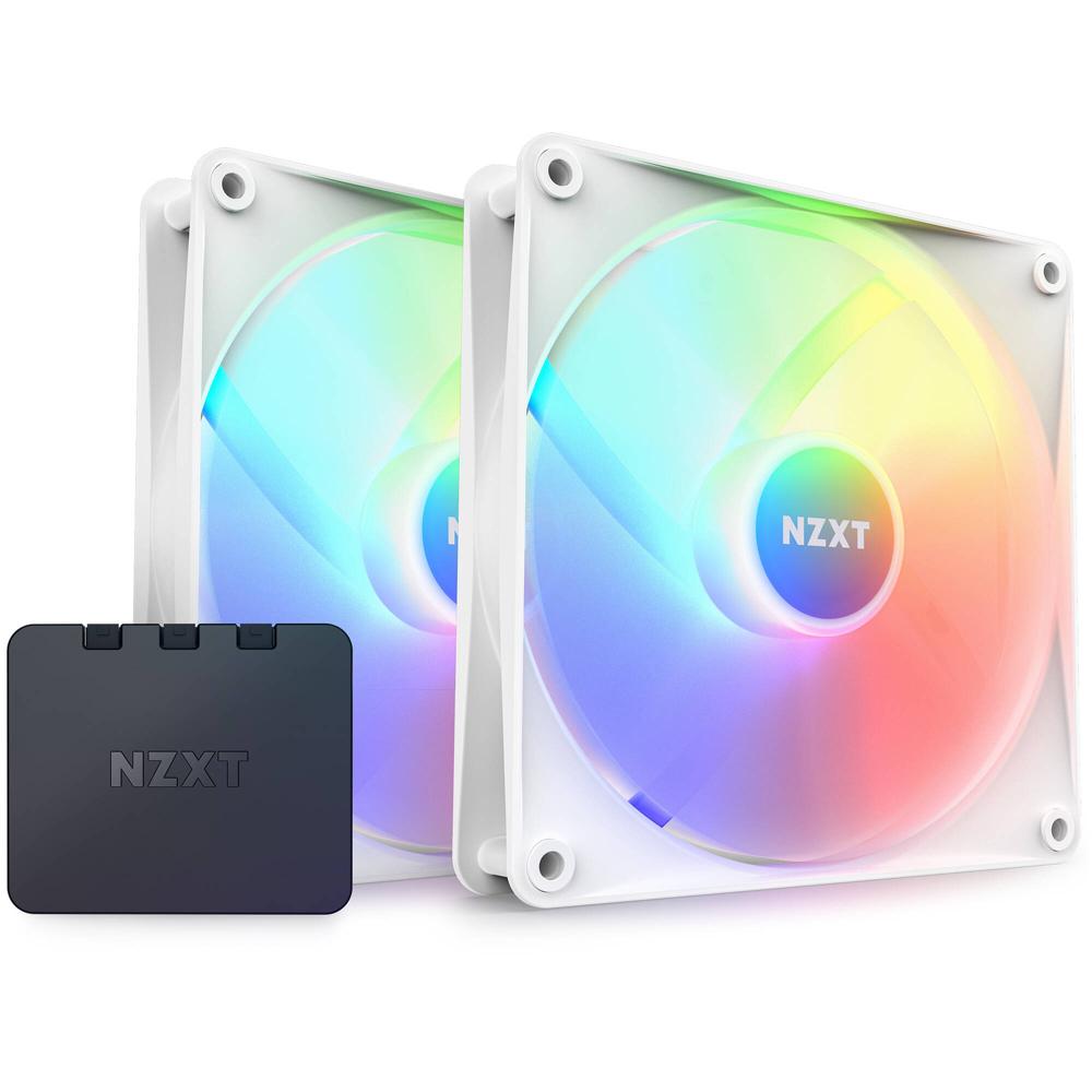 Ventiladores NZXT F140 RGB de 140mm (Paquete de 2) con Controlador RGB para Iluminación Sincronizada