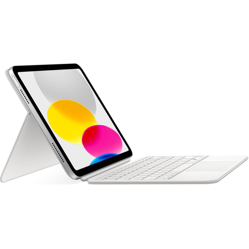 Apple Magic Keyboard Folio para iPad de 10ª Generación (Blanco, Inglés US) - Diseño de Dos Piezas, M
