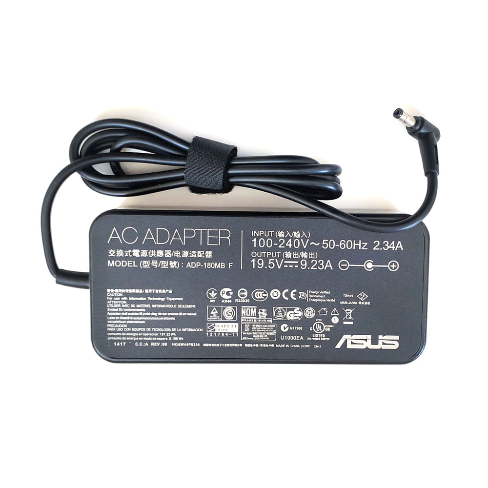 CARGADOR PARA ASUS 19.5V 9.23A 180W, PUNTA 6.0*3.7MM PARA ASUS ROG G75VW, GL502VT P/N: ADP-180MB F